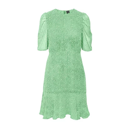 Absinthe Green Vero Moda Vmnora 2/4 Dots Short Dress Wvn Kjole