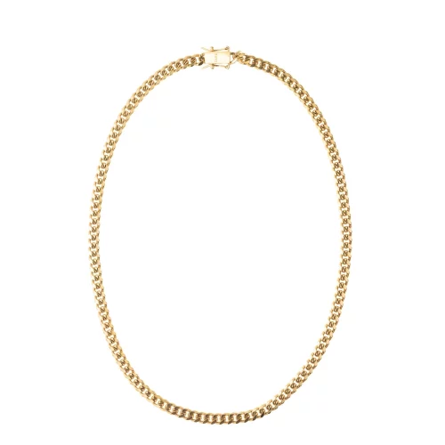 Cuban Chain Necklace Thin Gold