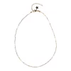 Glass Bead Necklace W/Pearls Pale Rose