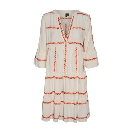 Hvit Vero Moda Vmdicthe 3/4 Tunic Kjole