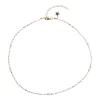 Oval Pearl Necklace W/Natural Stone Rose
