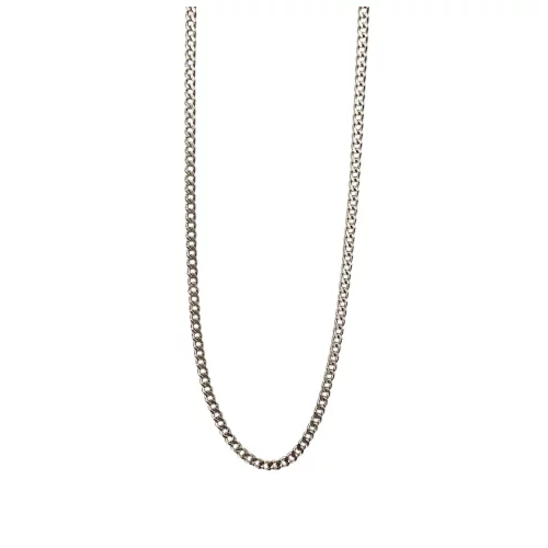 Plain Chain Necklace Silver 50 CM
