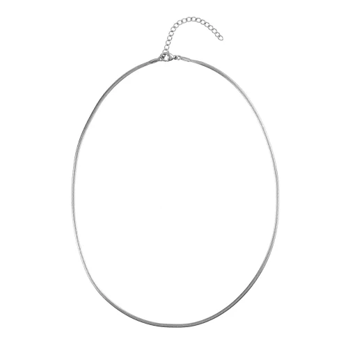 Snake Chain Necklace Extra Thin Silver 45 CM