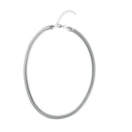 Snake Chain Necklace Silver 45 CM