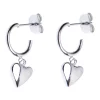 Chunky Heart Creole Silver