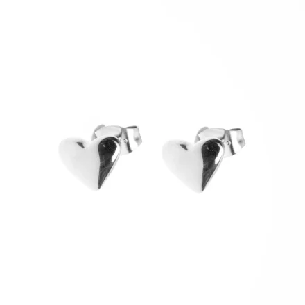 Chunky Heart Stud Silver