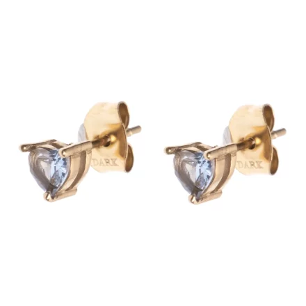 Crystal Heart Stud Light Blue