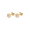 Crystal Stud Earrings Champagne