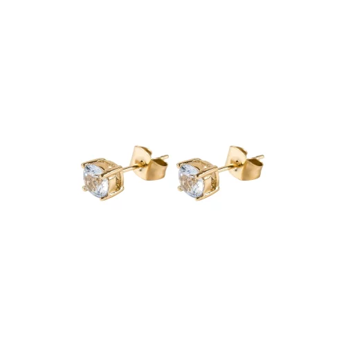 Crystal Stud Earrings Cool Blue