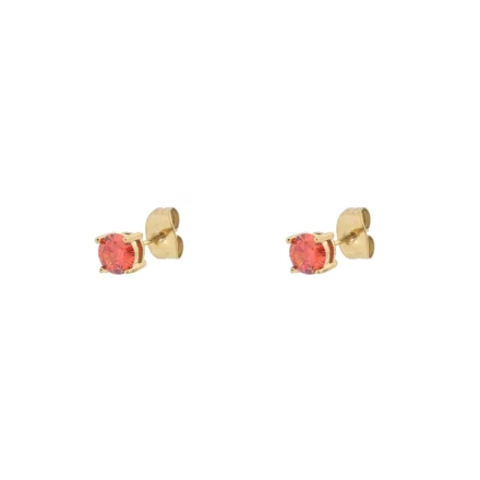 Crystal Stud Earrings Orange