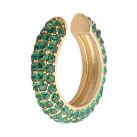 Full Bling EAR Cuff Green